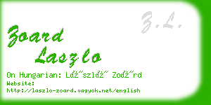 zoard laszlo business card